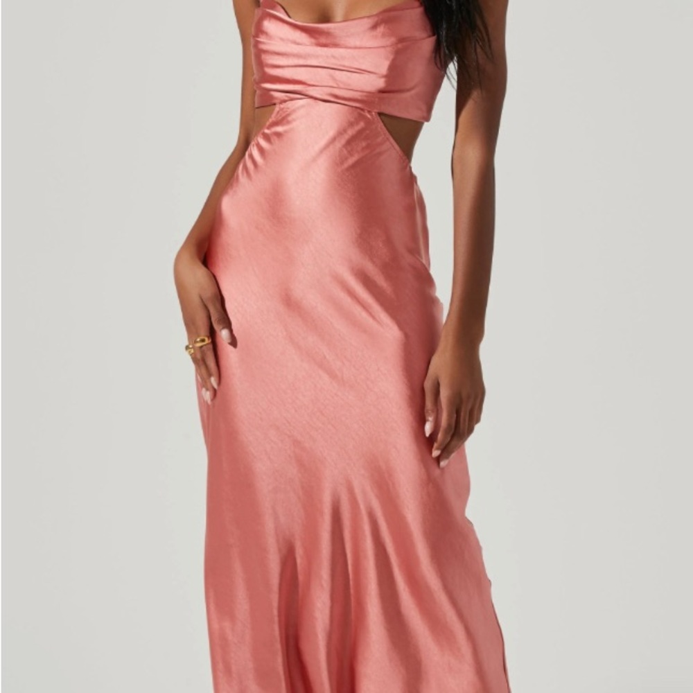 ASTR The Label Coral Formal Midi Dress